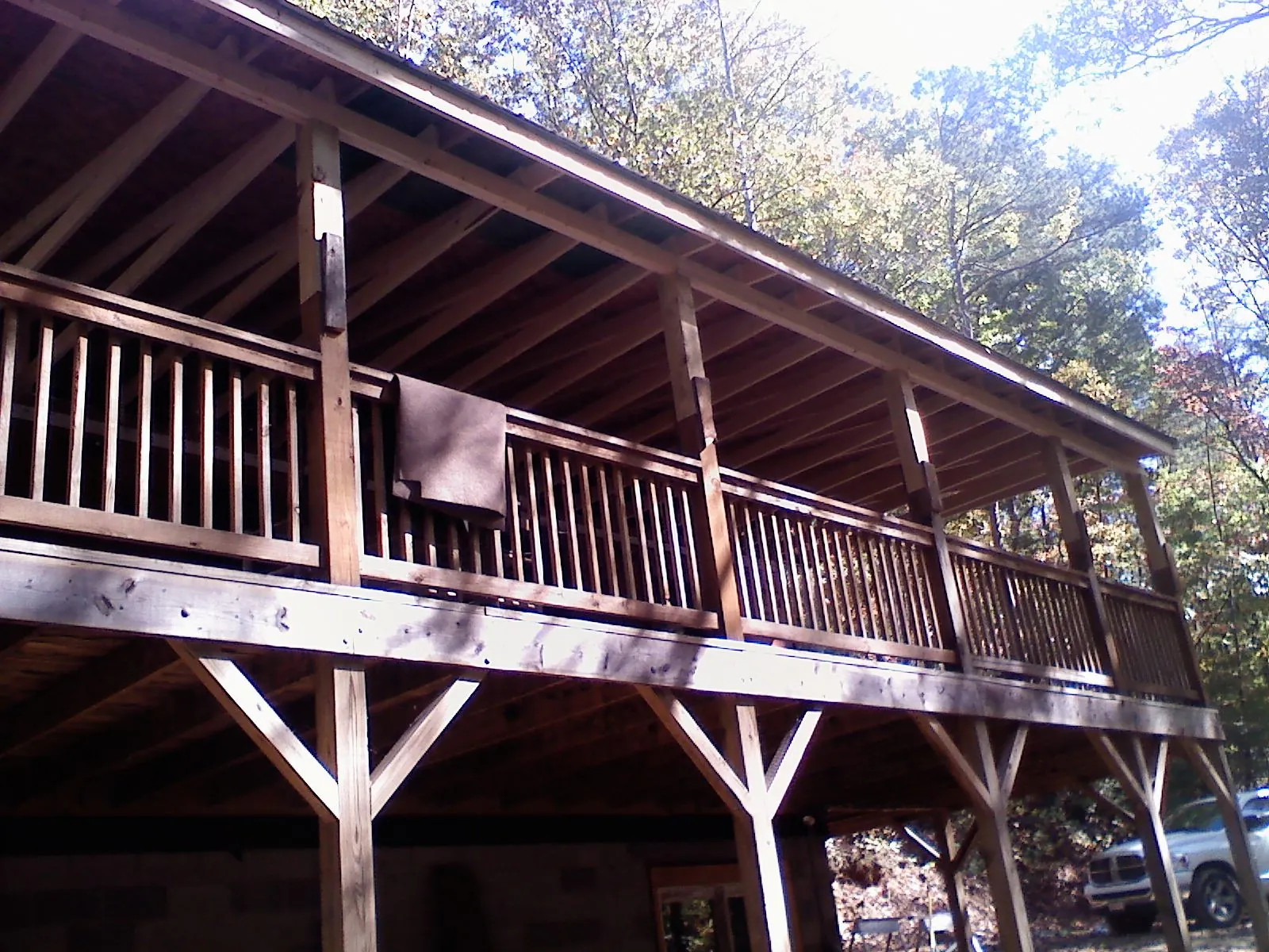 Timber framing under a new elevated porch and deck — Roof Leak Repair in Duarte by Roofing Brothers